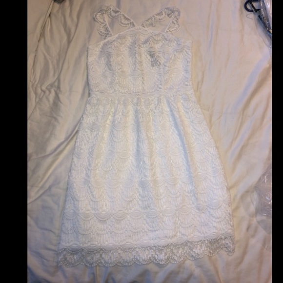 ✨HP✨Kensie white crochet dress - Picture 4 of 7